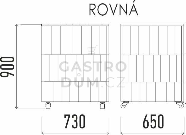 Enofrigo neutrální pracovní modul rovný 650 NE