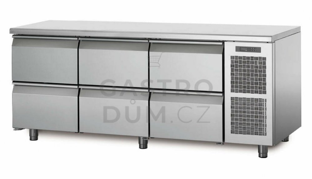Coldline chladící stůl TP17/6M s deskou bez zadního lemu