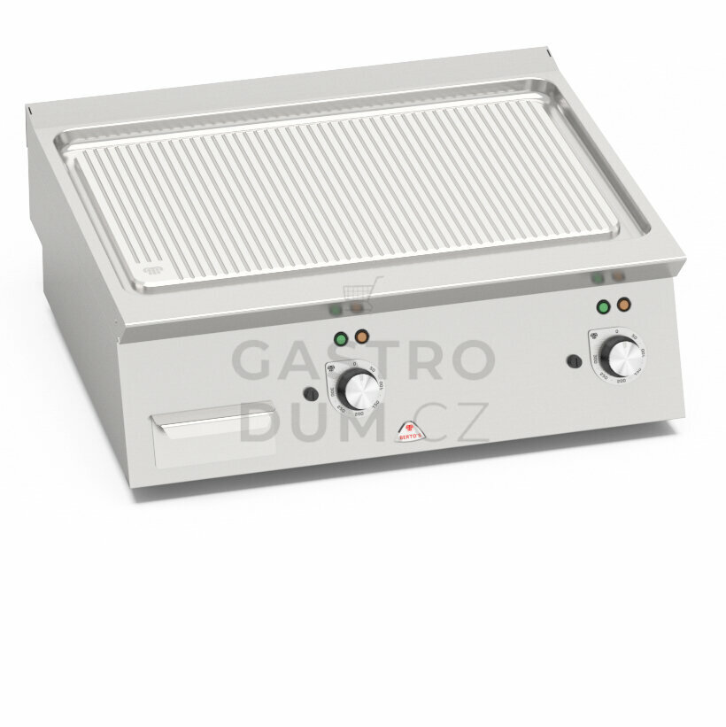 Elektrická grilovací plotna Bertos SE7FR8B-2/CPD
