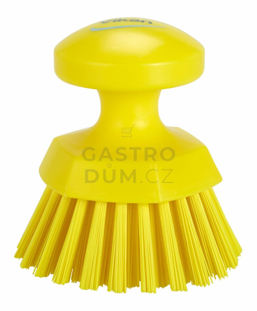Vikan kartáč ruční kulatý 11cm T/žlutý 38856