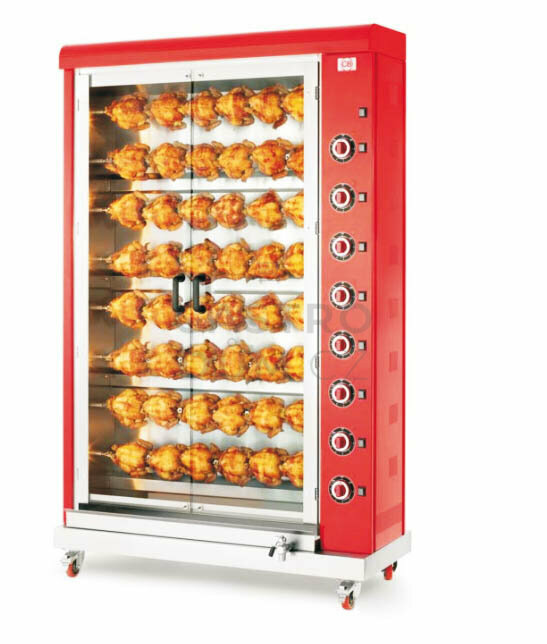 Elektrický gril na kuřata CB E-48P/R červená