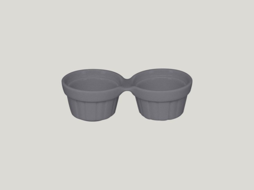 RAK Porcelain RAK Chef's Fusion ramekin dvojitý 13 cm, šedý | RAK-CFDR02GY
