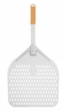 Lopatka na pizzu s perforací a krátkou rukojetí, čtvercová, HENDI, 350x710mm