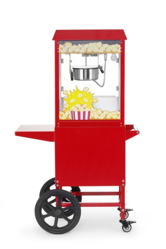 Popcornovač s vozíkem, HENDI, Červená, 230V/1155W, 940x510x(H)1553mm