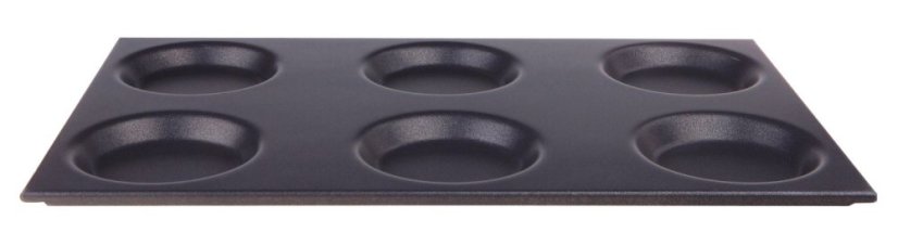 Podnos hliníkový GN 1/1 s formami, s nepřilnavým povlakem, HENDI, GN 1/1, 530x325x(H)15mm