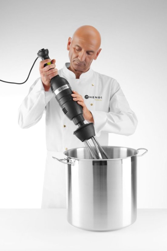 Sada: Tyčový mixér 350 s regulací rychlosti + šlehací metla + nástěnný stojan, HENDI, Kitchen Line, Černá, 230V/350W, 110x324x(H)816mm