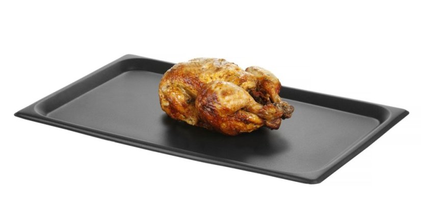 Pečicí plech s nepřilnavým povrchem CONVECTOMAT ROAST, HENDI, GN 1/1, Černá, 530x325x(H)17mm