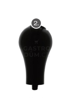 OEM rukojeť kov/lak černá Ø40x70