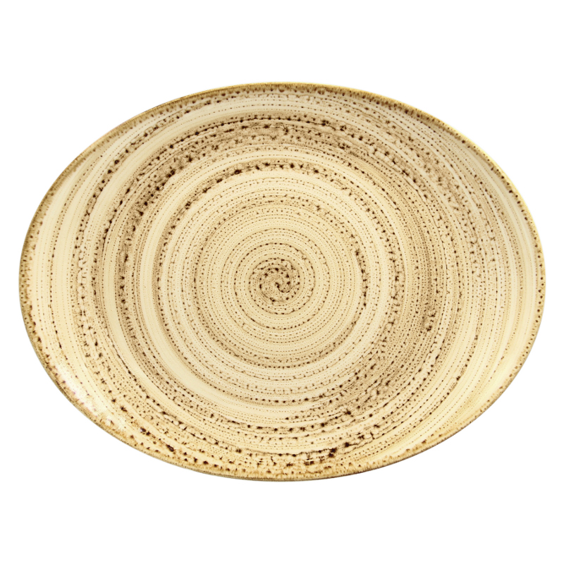 RAK Porcelain RAK Twirl talíř oválný 36 × 27 cm – beach | RAK-TWNNOP36BE