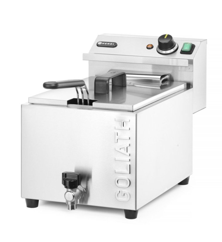 Fritéza XL s vypouštěcím kohoutem HENDI GOLIATH, HENDI, 10L, 400V/10200W, 300x585x(H)392mm