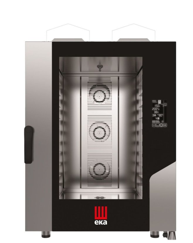 Konvektomat Millennial Black Mask Bakery, 10x600x400 mm - elektronicky ovládaná, plynová, Tecnoeka, 230V/700W, 18kW, 850x1035x(H)1231mm Konvektomat Millennial Black Mask Bakery, 10x600x400 mm - elektronicky ovládaná, plynová, Tecnoeka, 230V/700W, 18kW, 850x1035x(H)1231mm