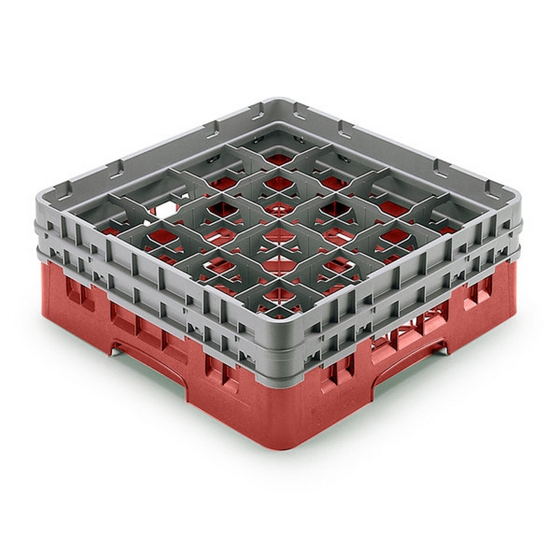 Cambro Koš Camrack 16 pozic, výška sklenice 25,8 cm - Červená