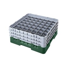 Cambro Koš Camrack 49 pozic, výška sklenice 9 cm - Zelená
