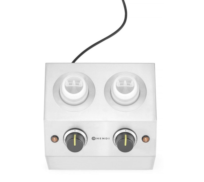 Ohřívač omáček, HENDI, Dvoudílná - 2x0,65L, 220-240V/400W, 270x223x(H)282mm
