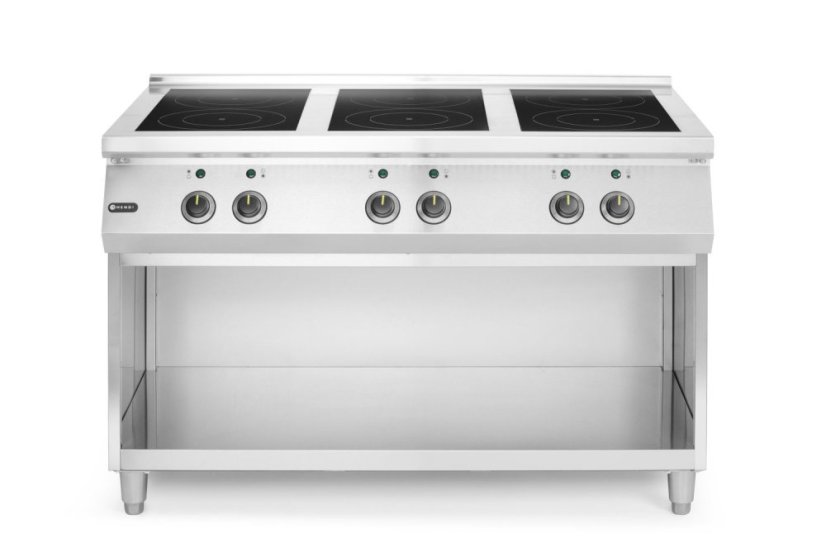 Indukční sporák, 6 varných zón, HENDI, 400V/25500W, 1200x700x(H)890mm