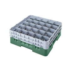 Cambro Koš Camrack 25 pozic, výška sklenice 13,2 cm - Zelená
