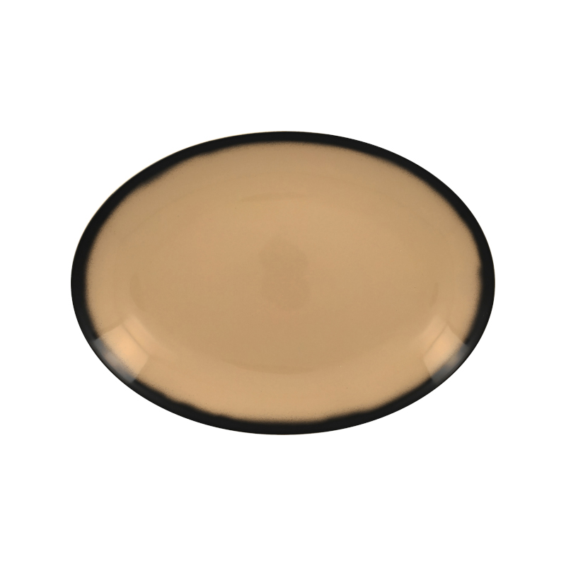 RAK Porcelain RAK Lea talíř mělký, oválný 26 × 19 cm, béžový | RAK-LENNOP26BG