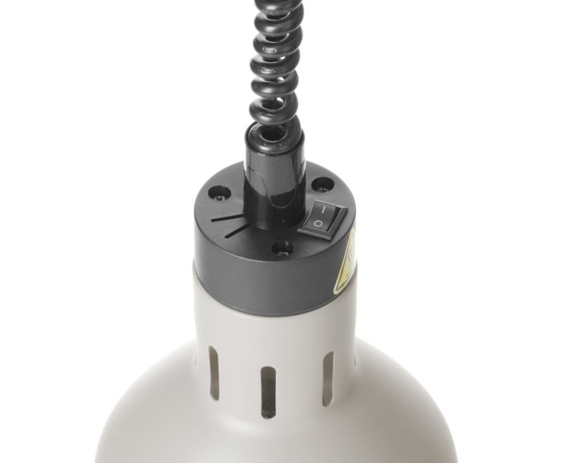 Výškově nastavitelná ohřívací lampa válcová, HENDI, Bílá, 230V/375W, ⌀175x(H)250mm