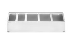 Držák kontejnerů Gastronorm, HENDI, 5 přihrádek, 745x245x(H)215mm