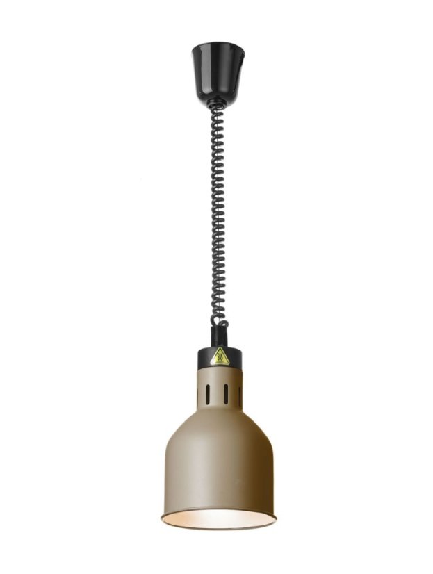 Výškově nastavitelná ohřívací lampa válcová, HENDI, Béžová, 230V/375W, ⌀175x(H)250mm