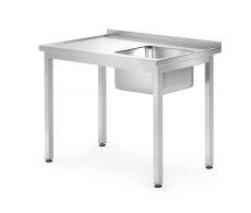 Dřezový stůl – šroubovaný, hloubka 700 mm, HENDI, Profi Line, 1000x700x(H)850mm