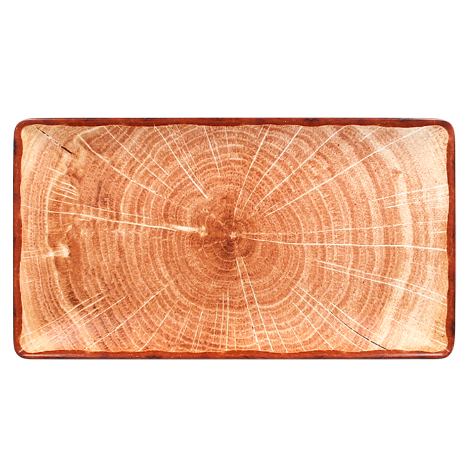 RAK Porcelain RAK Woodart talíř obdélný 33,5 × 18,1 cm – světle hnědá | RAK-WDEDRG33TB