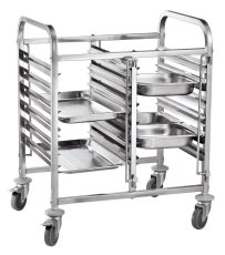 Dvojitý vozík pro přepravu kontejnerů 12×GN 1/1, HENDI, 810x610x(H)960mm