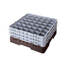 Cambro Koš Camrack 36 pozic, výška sklenice 30 cm - Hnědá