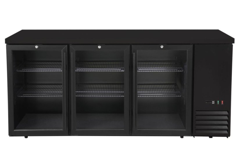 Chladicí barový pult, skleněné dveře, Arktic, 6 polic, 493L, Černá, 230V/185W, 1826x631x(H)865mm Chladicí barový pult, skleněné dveře, Arktic, 6 polic, 493L, Černá, 230V/185W, 1826x631x(H)865mm