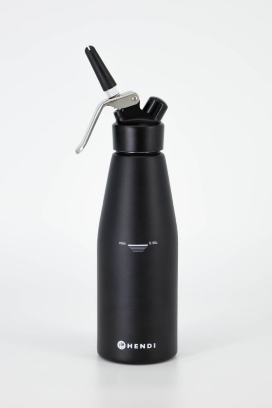 Láhev na šlehačku, HENDI, Kitchen Line, 0,95L, Černá, ⌀95x(H)320mm