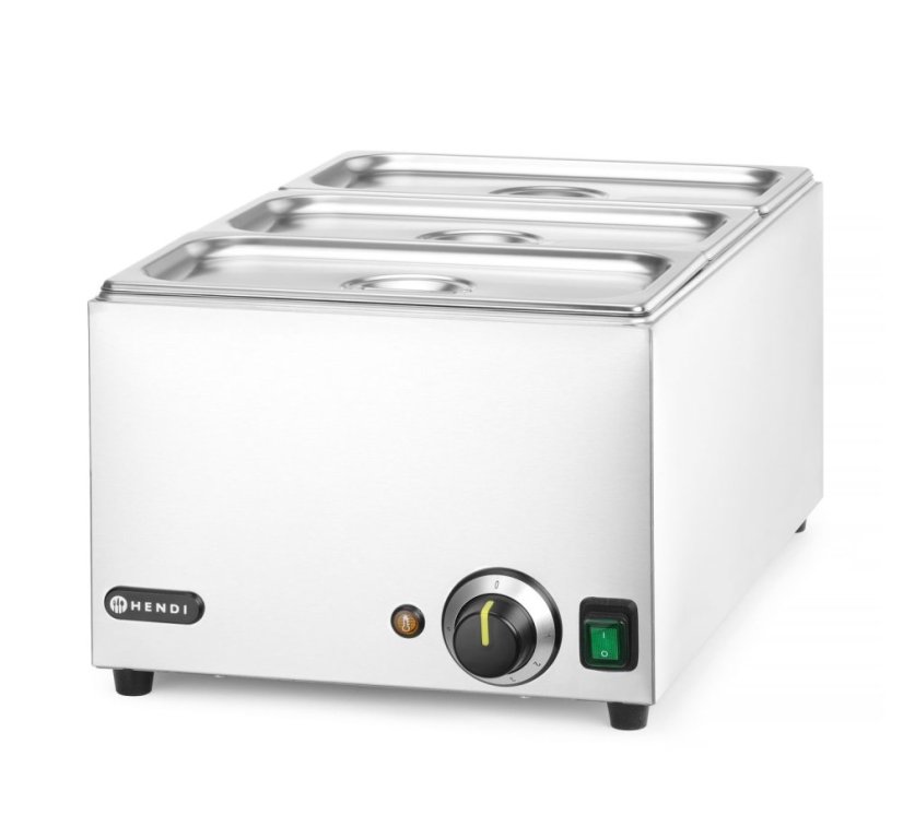 Sada Bain-marie RANGER + 3x GN 1/3 s víkem, HENDI, GN (H)150mm, GN 1/1, 230V/1000W, 590x332x(H)242mm