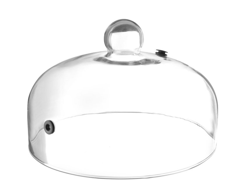 Skleněná kopule s větracím otvorem, HENDI, poklop na talíře, ⌀260x(H)175mm