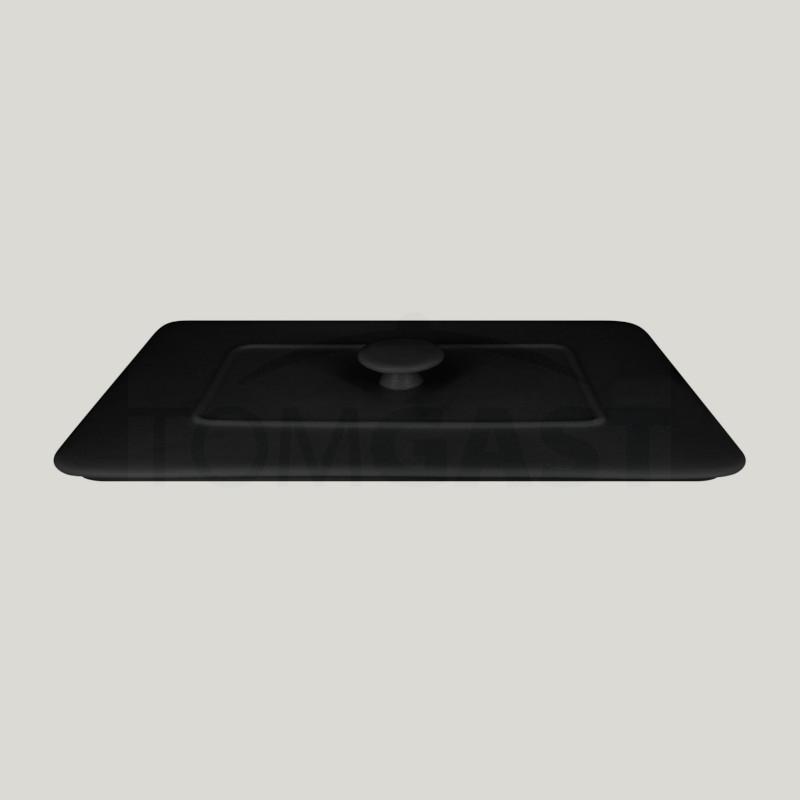 RAK Porcelain RAK Chef's Fusion poklice pro obdélný pekáč 32,5 × 22 cm, černá | RAK-CFRT32BKLD