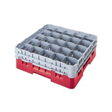 Cambro Koš Camrack 25 pozic, výška sklenice 32 cm - Červená
