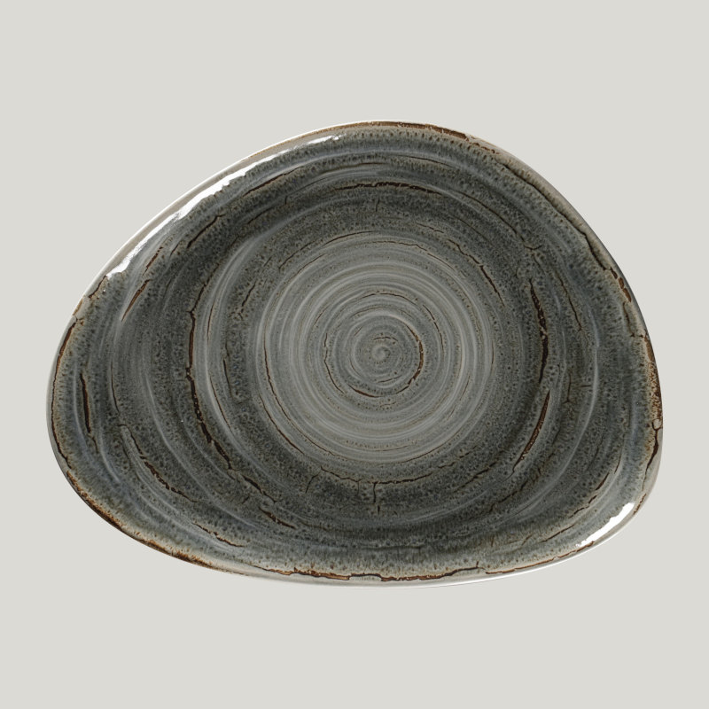 RAK Porcelain RAK Spot talíř mělký 32,5 × 25 cm – olivínový | RAK-SPTFLFP32