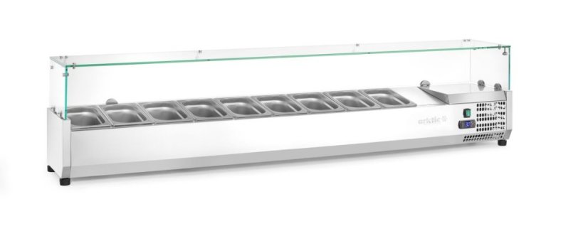 Chladicí zásobník GN 1/3, Arktic, 9x GN 1/3, GN 1/3, 54L, 230V/180W, 420x2005x(H)456mm