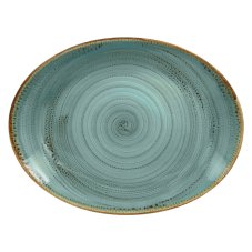 RAK Porcelain RAK Twirl talíř oválný 36 × 27 cm – lagoon | RAK-TWNNOP36LA