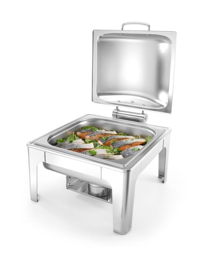 Chafing GN 2/3 saténový vzhled, HENDI, Profi Line, 6L, 395x430x(H)290mm