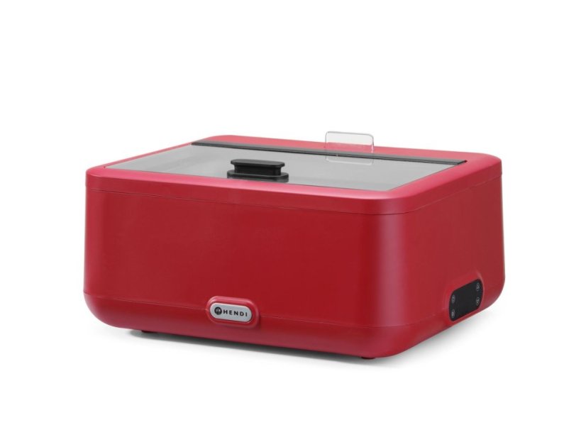 Chafing dish UNIQ, HENDI, designed by Robert Bronwasser, GN 2/3, Červená, 230V/500W, 433x403x(H)248mm