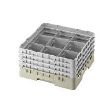 Cambro Koš Camrack 9 pozic, výška sklenice 21,6 cm - Béžová