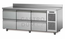 Coldline chladící stůl TA17/6M s deskou a zadním lemem