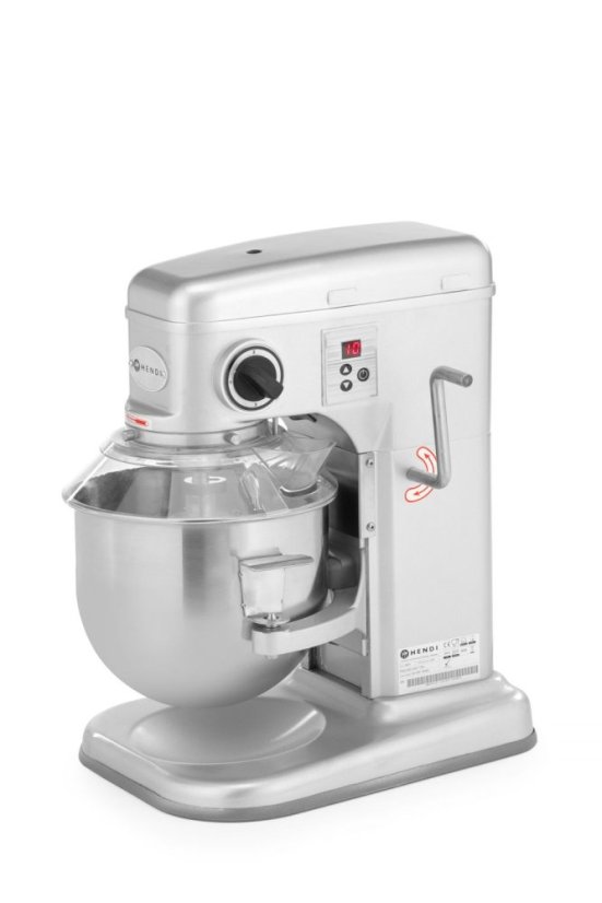 Planetární mixer, HENDI, Kitchen Line, 7L, Stříbrná, 230V/650W, 317x440x(H)490mm