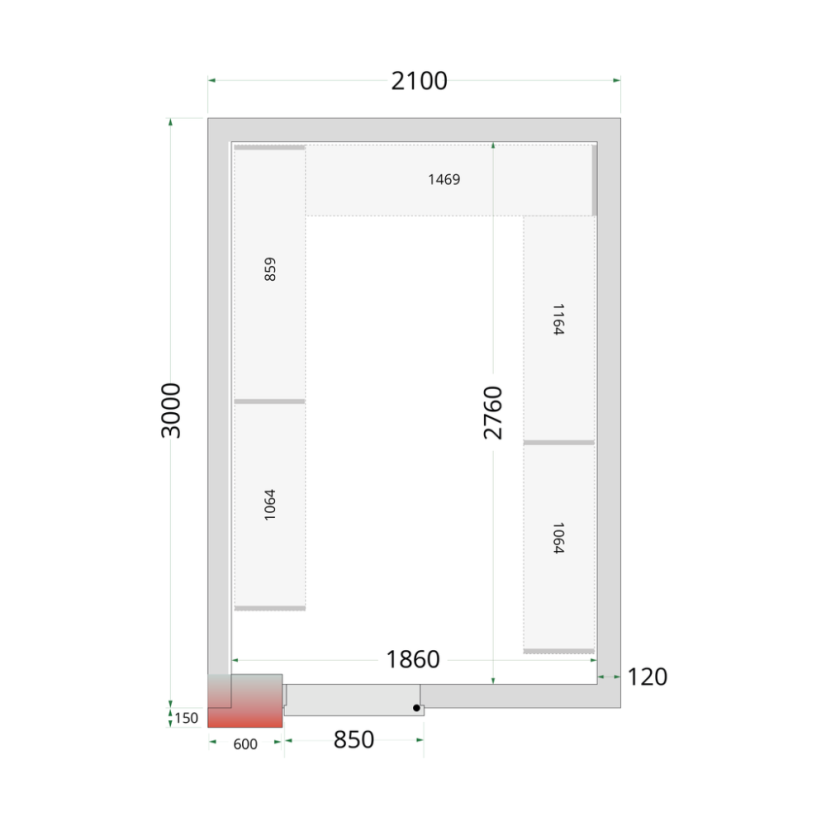 TEFCOLD CR 210x300x220 WD