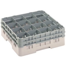 Cambro Koš Camrack 16 pozic, výška sklenice 15,2 cm - Béžová
