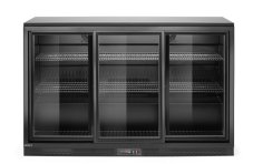 Barová chladnička s trojitými posuvnými dveřmi, Arktic, 254L, Černá, 230V/160W, 520x1350x(H)870mm