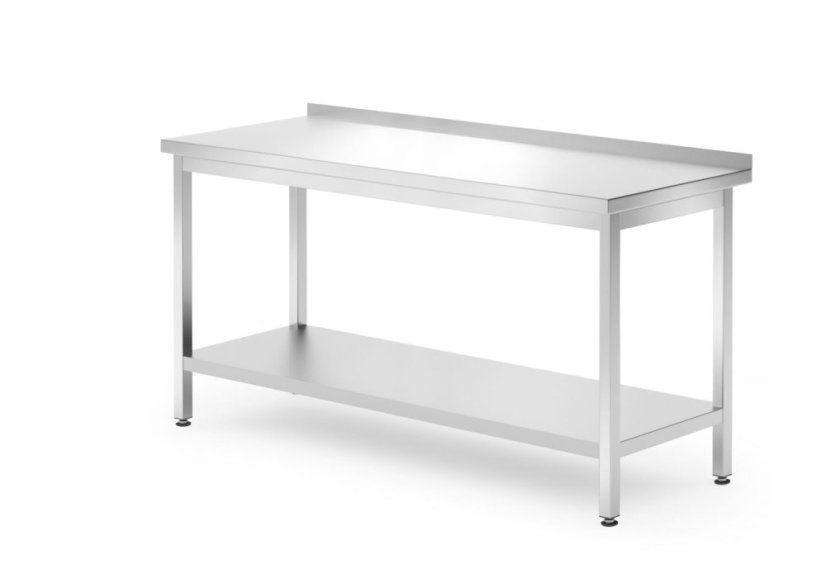 Nástěnný stůl s policí – šroubovaný, hloubka 700 mm, HENDI, Profi Line, 1600x700x(H)850mm Nástěnný stůl s policí – šroubovaný, hloubka 700 mm, HENDI, Profi Line, 1600x700x(H)850mm