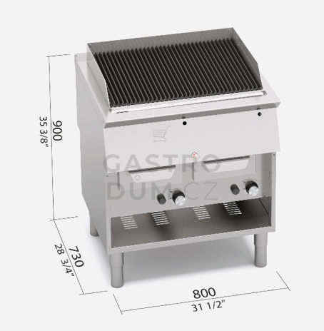 Plynový vodní gril Bertos SG7WG80M