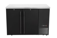 Chladicí barový pult, plné dveře, Arktic, 4 police, 283L, Černá, 230V/185W, 1217x631x(H)865mm