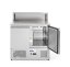Dvoudveřový chlazený stůl s nástavcem a žulovou pracovní deskou, Arktic, 169L, 230V/310W, 700x900x(H)1082mm