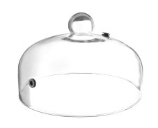 Skleněná kopule s větracím otvorem, HENDI, poklop na talíře, ⌀260x(H)175mm